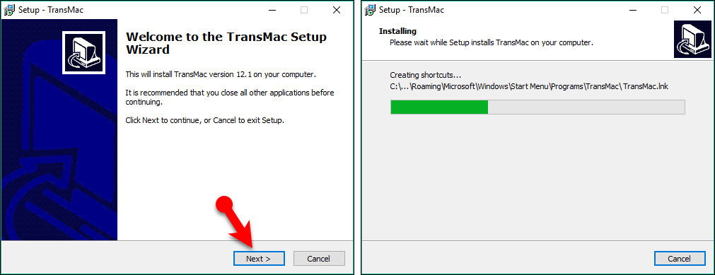 use transmac for mac install on pc
